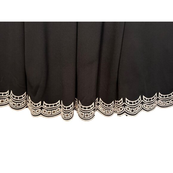 Talbots Black Dress with Cream Lace Trim - Picture 3 of 11